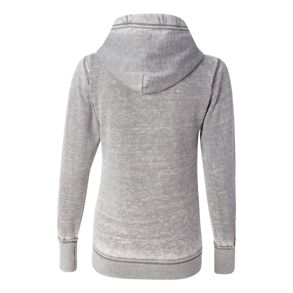 J. America Women's Cement Zen Fleece Full-Zip Hooded Sweatshirt