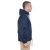 UltraClub Men's Navy Fleece-Lined Hooded Jacket