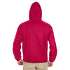 UltraClub Men's Red Fleece-Lined Hooded Jacket
