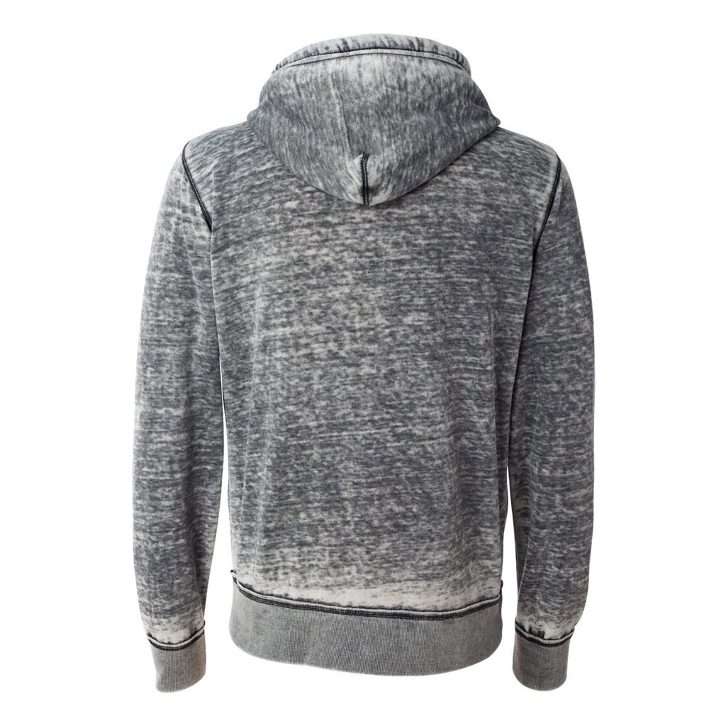J. America Men's Dark Smoke Vintage Zen Fleece Full-Zip Hooded Sweatshirt