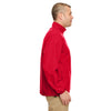 UltraClub Men's Red Micro-Poly Quarter-Zip Windshirt