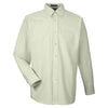 UltraClub Men's Lime Classic Wrinkle-Resistant Long-Sleeve Oxford