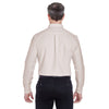 UltraClub Men's Tan Classic Wrinkle-Resistant Long-Sleeve Oxford