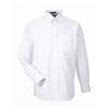 UltraClub Men's White Classic Wrinkle-Resistant Long-Sleeve Oxford