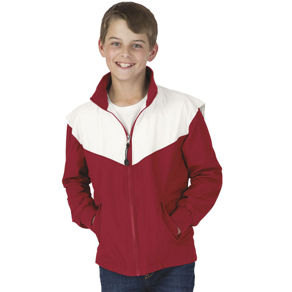 Charles River Youth Red/White Championship Jacket