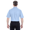 UltraClub Men's Light Blue Tall Classic Wrinkle-Resistant Short-Sleeve Oxford