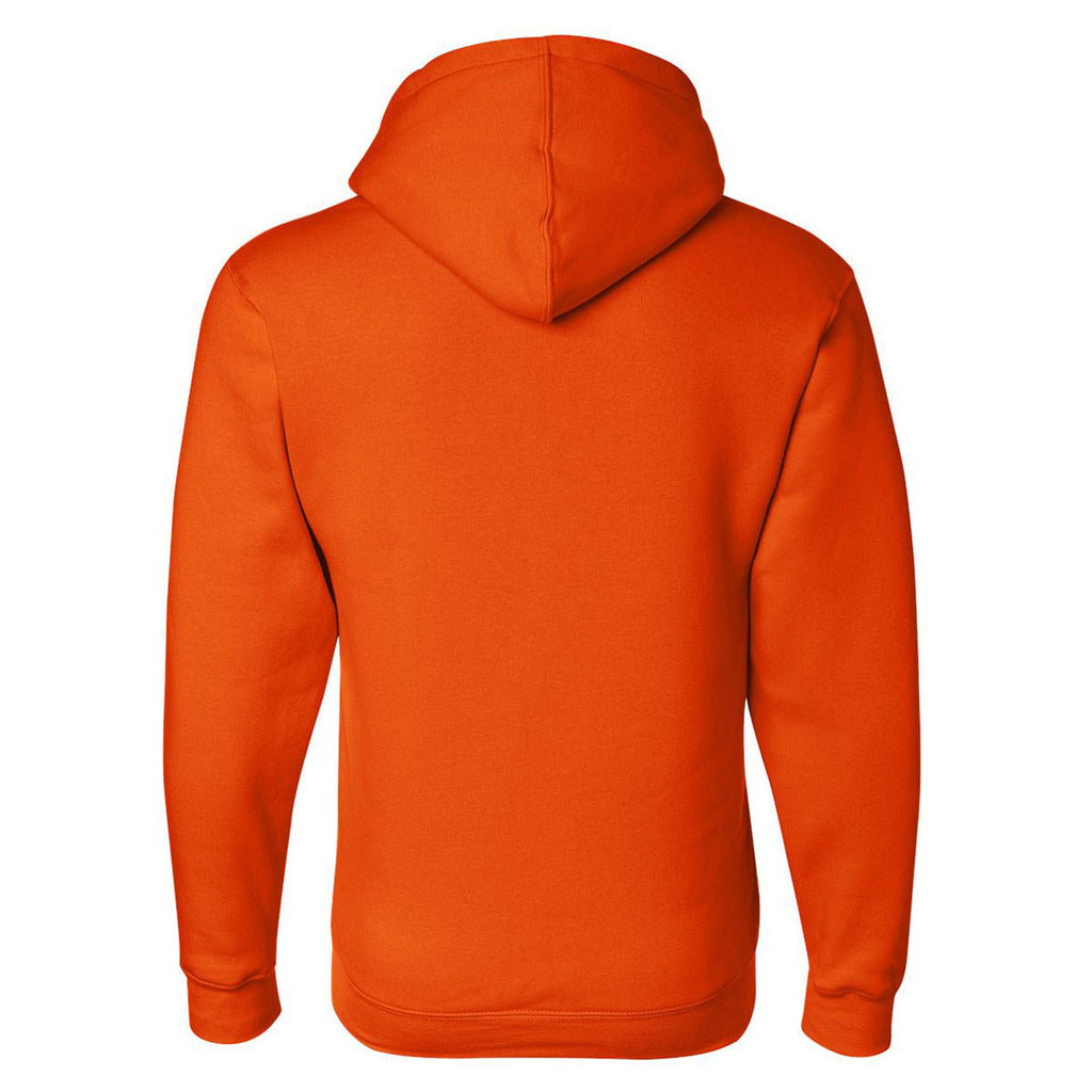 Bayside Men's Bright Orange USA-Made Full Zip Hooded Sweatshirt