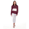 Charles River Women's Maroon/White Quad Pullover