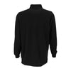 Vantage Men's Black 1/4-Zip Flat-Back Rib Pullover