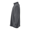 Vantage Men's Grey Heather 1/4-Zip Flat-Back Rib Pullover