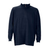 Vantage Men's Navy 1/4-Zip Flat-Back Rib Pullover