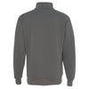 Bayside Men's Charcoal USA-Made Quarter Zip Pullover Sweatshirt