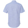 Burnside Men's Blue Textured Solid Short Sleeve Shirt