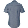 Burnside Men's Light Denim Chambray Short Sleeve Shirt