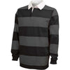 Charles River Men's Black/Grey Classic Rugby Shirt