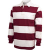 Charles River Men's Maroon/White Classic Rugby Shirt