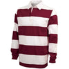 Charles River Men's Maroon/White Classic Rugby Shirt