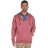 Charles River Unisex Washed Red Clifton Full Zip Hoodie