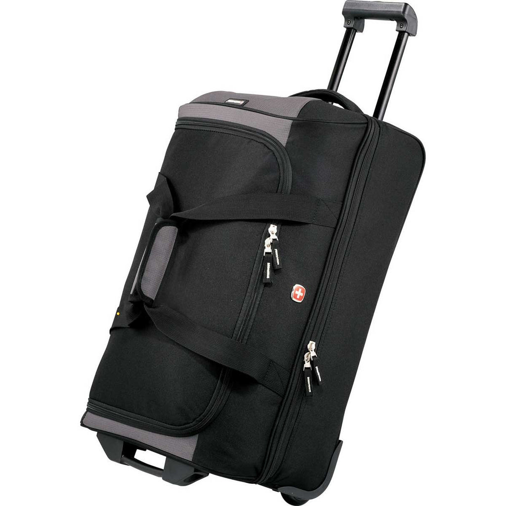 Wenger Black 22" Drop Bottom Wheeled Duffel Bag