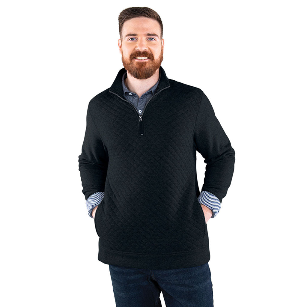 Charles River Men's Black Franconia Quilted Pullover