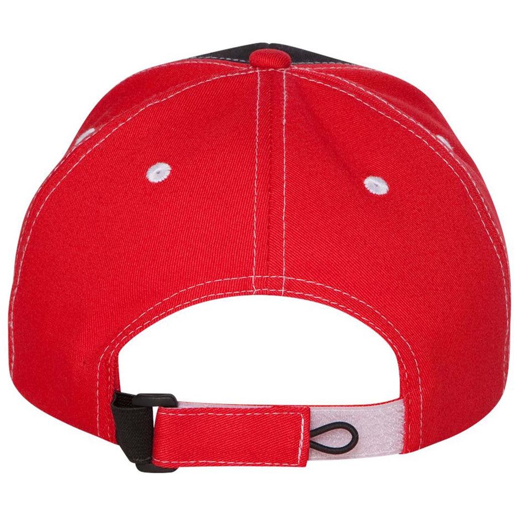 Sportsman Black/Red Tri-Color Cap