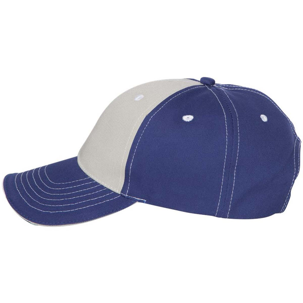 Sportsman Grey/Royal Tri-Color Cap