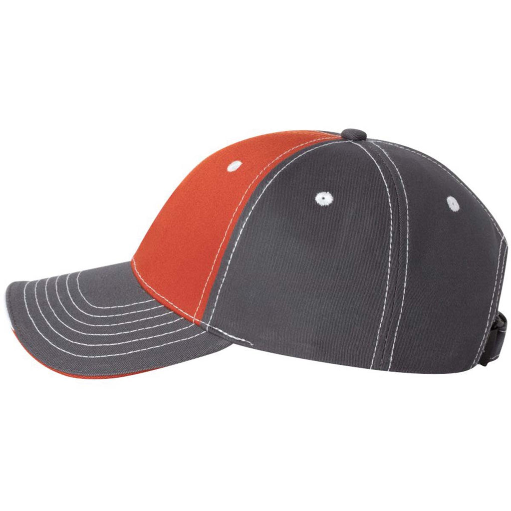 Sportsman Orange/Charcoal Tri-Color Cap