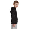 Russell Athletic Youth Black/Steel Tech Fleece Pullover Hood
