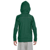 Russell Athletic Youth Dark Green/Steel Tech Fleece Pullover Hood