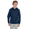 Russell Athletic Youth Navy/White Tech Fleece Pullover Hood