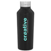 H2Go Matte Black 16.9 oz Manhattan Stainless Steel Bottle