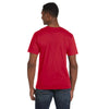 Anvil Men's Red Lightweight V-Neck T-Shirt