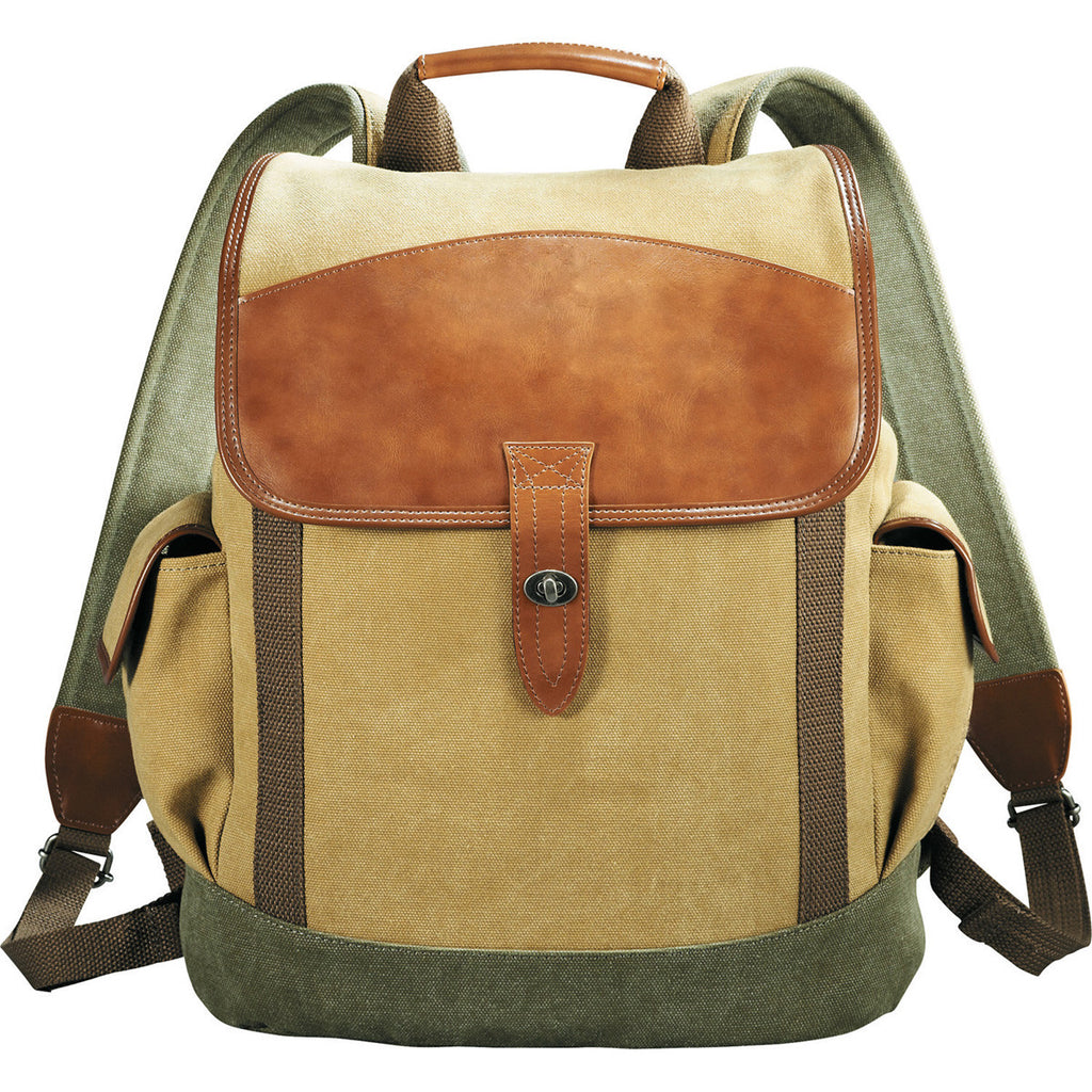 Cutter & Buck Khaki Legacy Cotton Backpack