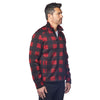 Landway Men's Red Woodland Full-Zip Sweater-Knit Fleece
