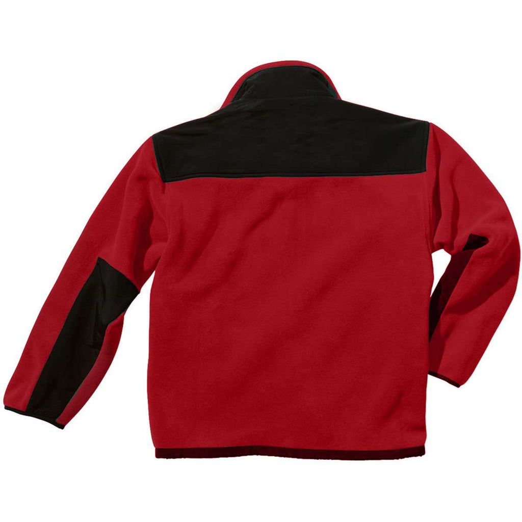Charles River Men's Red/Black Evolux Fleece Jacket