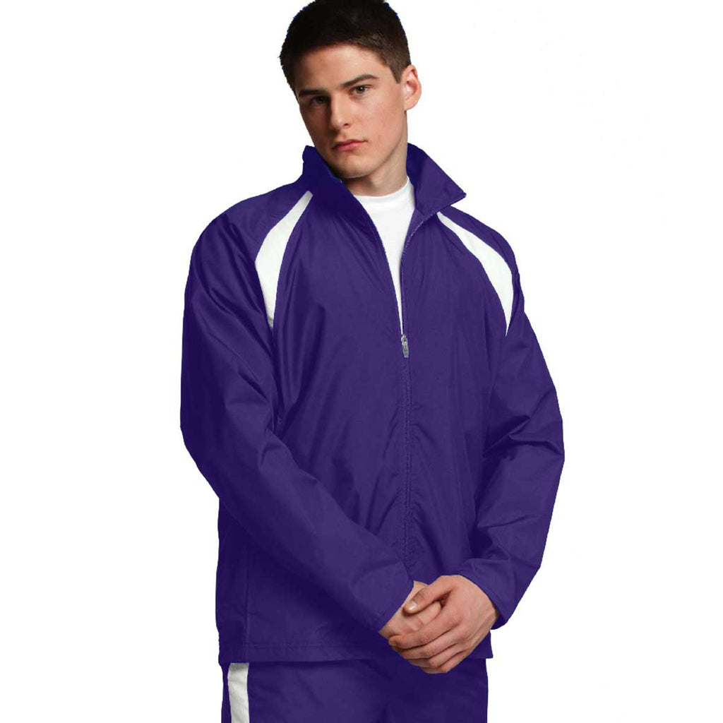 Charles River Men's Purple/White Teampro Jacket