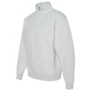 Jerzees Men's Ash Nublend Cadet Collar Quarter-Zip Sweatshirt