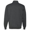 Jerzees Men's Black Heather Nublend Cadet Collar Quarter-Zip Sweatshirt