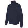 Jerzees Men's J. Navy Nublend Cadet Collar Quarter-Zip Sweatshirt