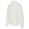 Jerzees Men's White Nublend Cadet Collar Quarter-Zip Sweatshirt