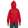 Russell Athletic Youth True Red Dri-Power Fleece Full-Zip Hood