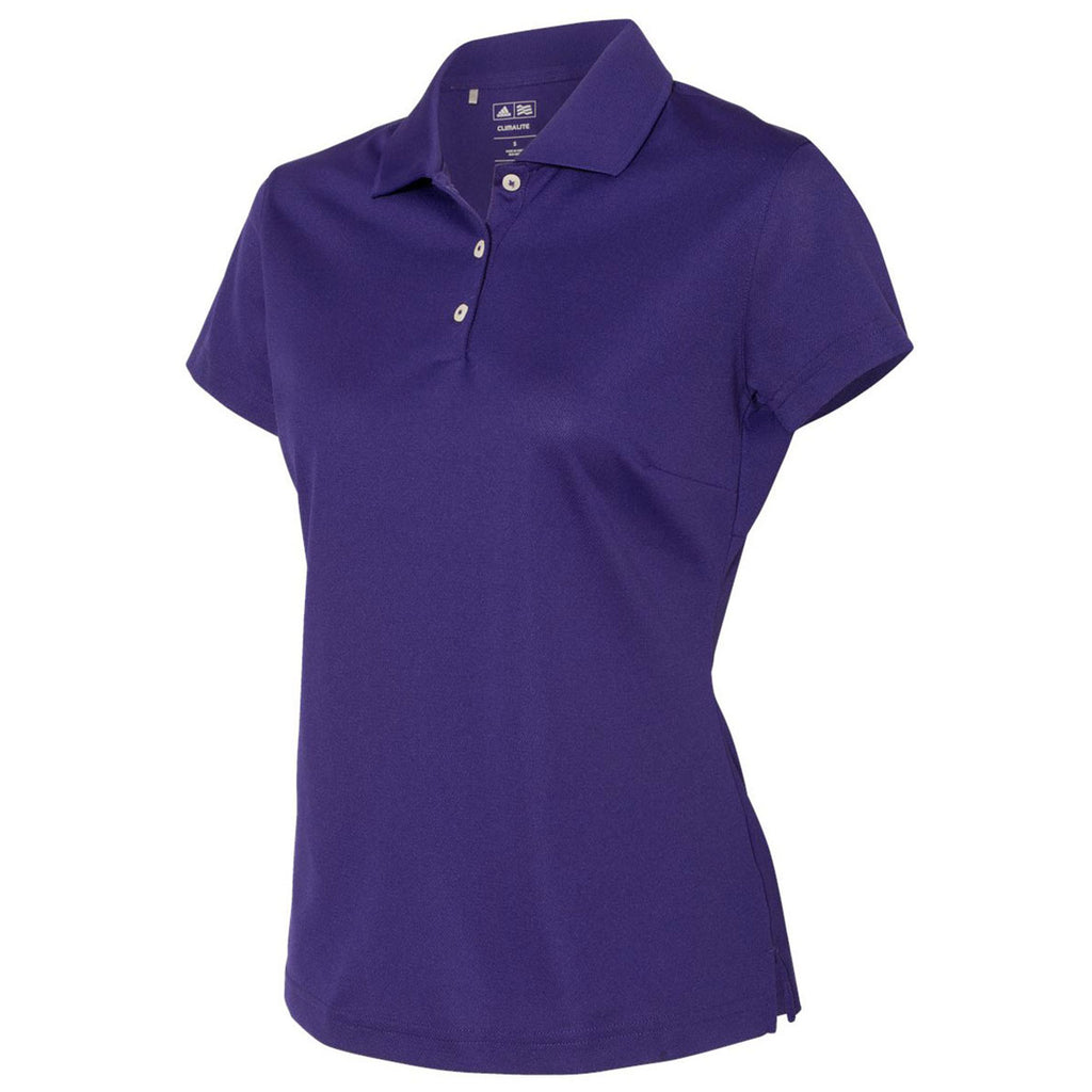 adidas Golf Women's Collegiate Purple/White Climalite Basic Sport Shirt