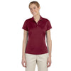 adidas Golf Women's ClimaLite Cardinal Red S/S Textured Polo