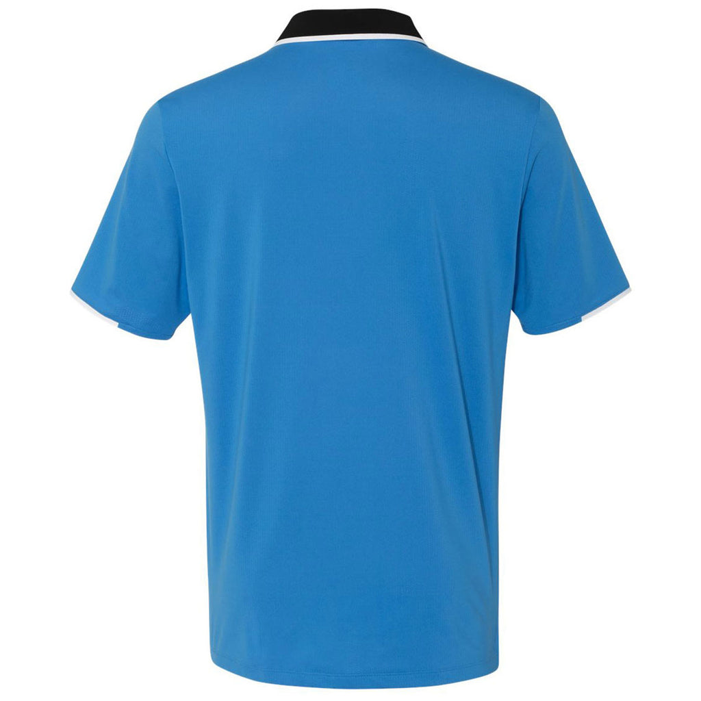 adidas Golf Men's Shock Blue/Black/White Climacool Performance Colorblock Sport Shirt