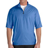 adidas Golf Men's ClimaLite Gulf Blue Colorblock Half-Zip Wind Shirt