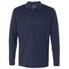 adidas Golf Men's Navy/White Climalite Long Sleeve Sport Shirt