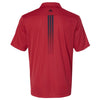 adidas Golf Men's Bold Red Gradient 3-Stripes Sport Shirt