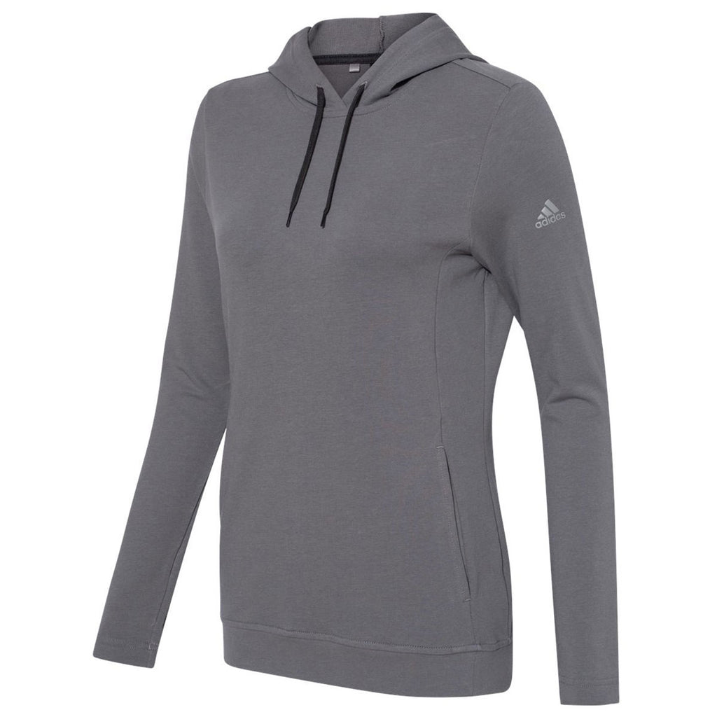 adidas Women's Grey Five Lightweight Hooded Sweatshirt