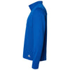 adidas Men's Team Royal/Grey Two 3-Stripes Double Knit Quarter-Zip Pullover