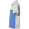 adidas Men's Grey Two Heather/Collegiate Royal Heather Heathered Colorblock 3-Stripes Sport Shirt
